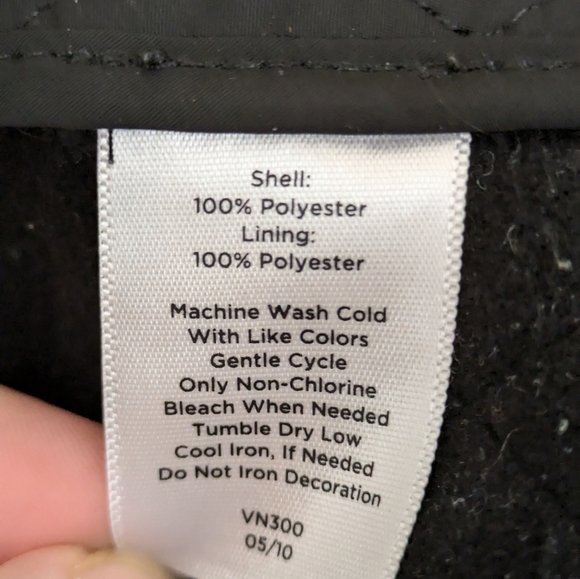 Talbots Black Diamond Quilted Vest Velour Lined Corduroy Collar Women's size S - Picture 7 of 7